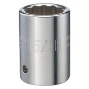 Photo of Craftsman 15/16 inch chrome socket, SKU CMMT47772, shown upright on white background.