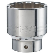 Photo of Craftsman CMMT47787 chrome socket, 1-7/8 inch size, twelve-point, shown upright on white background.