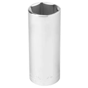Craftsman chrome deep socket, cylindrical shape, side angle, CMMT50755.