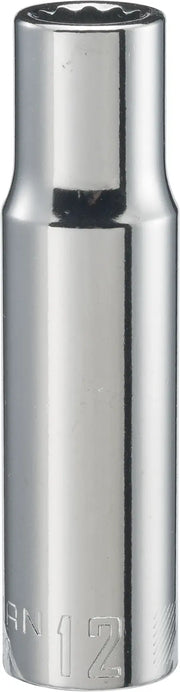 Craftsman CMMT83189 chrome deep socket, 12-point, front angle on white background, tool accessory.
