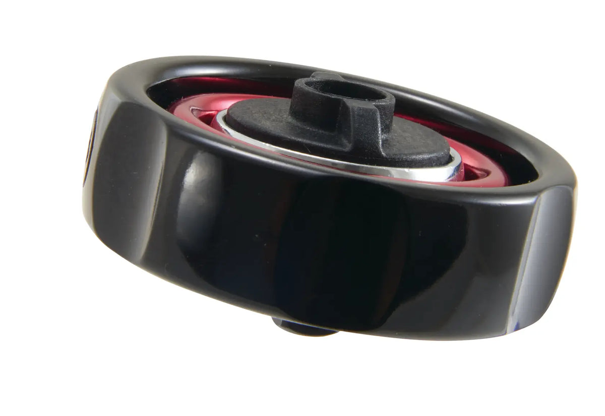 Photo of Craftsman ratchet head, black and red color, SKU CMMT86004, tool part, angled view.