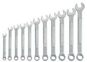 CRAFTSMAN CMMT87017 metric combination wrench set, 12-piece, silver steel, top-down view on white background.