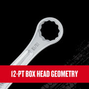 Craftsman wrench with 12-point box head, model CMMT87300V, close-up on black background.