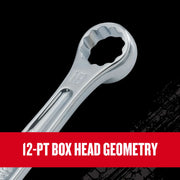 Craftsman chrome wrench with 12-point box head, close-up view, SKU CMMT87325V, graphics category.