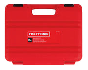 Photo of Craftsman CMMT98283 red brake service kit case, 15-piece set, top view on white background.