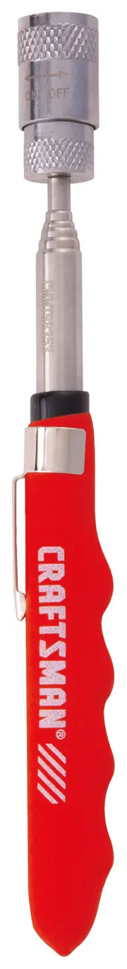 Photo of Craftsman magnetic pickup tool with red handle, SKU CMMT98353, front view on white background.