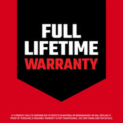 Craftsman CMMT98373 graphics highlighting full lifetime warranty claim in bold white and red text.
