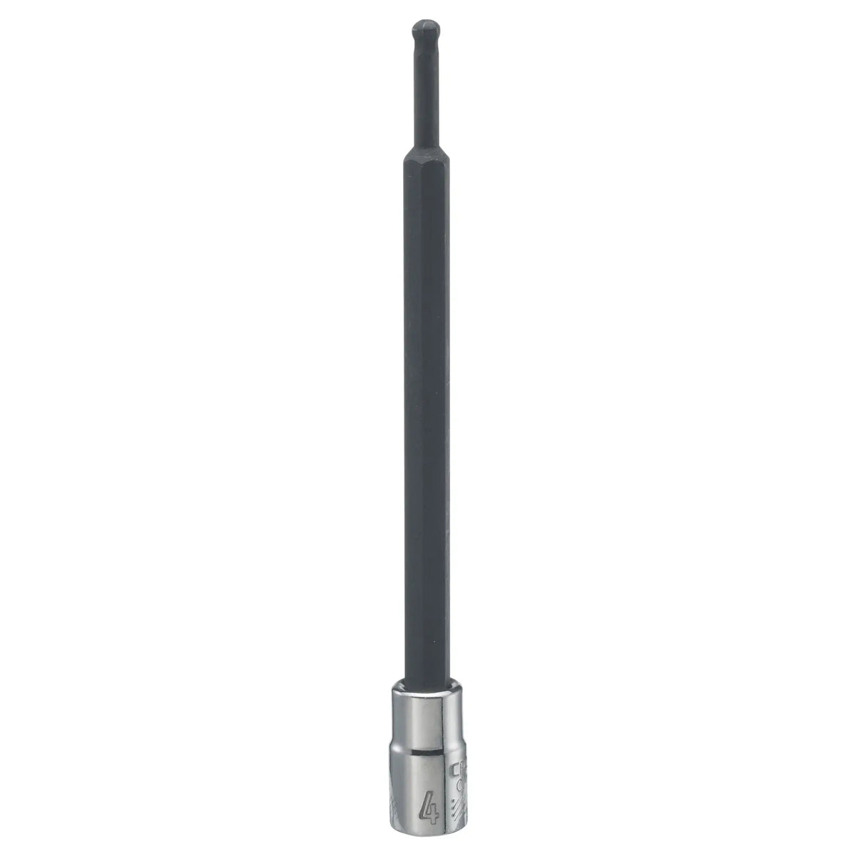 Craftsman hex bit socket, black and silver, vertical front view, SKU CMMT99140, hand tool accessory.