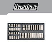 Photo of Craftsman socket set with assorted metric and SAE sockets in tray, CMMT99284, top-down view.