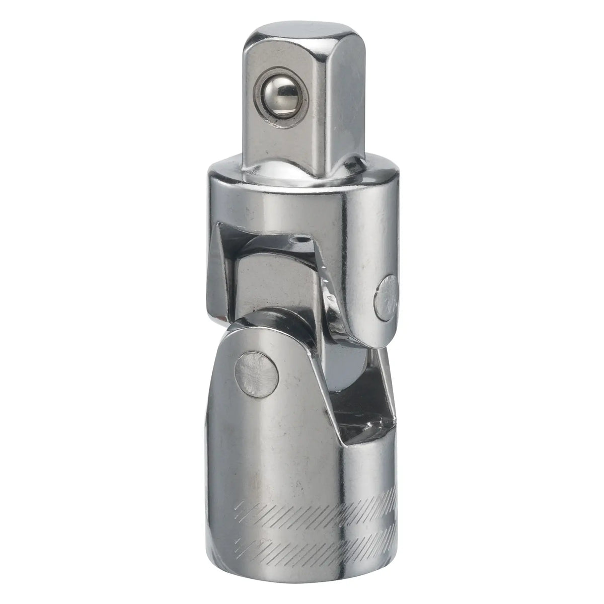 Craftsman CMMT99294 chrome universal joint socket adapter photographed on white background, front angle.