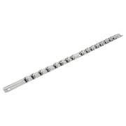 Craftsman metal socket rail with multiple clips, angled view, CMMT99400.
