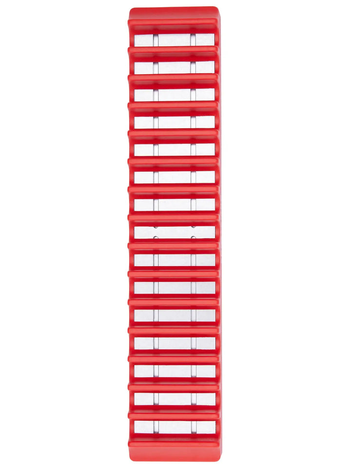 Photo of Craftsman CMMT99418 red socket tray, vertical front view, showing multiple slots for tool storage.