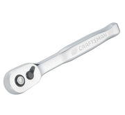 Photo of Craftsman ratchet wrench CMMT99423, chrome finish, angled view on white background.