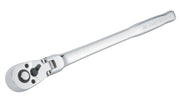 Photo of Craftsman chrome flex head ratchet, SKU CMMT99426, tool category, top angle, white background.