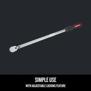 Photo of Craftsman torque wrench CMMT99434 with black and red handle, shown on white background, graphics category.