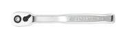 Photo of CRAFTSMAN CMMT99442 chrome ratchet wrench, top view on white background, with engraved brand name on handle.