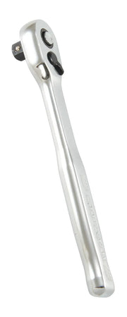 Photo of CRAFTSMAN ratchet wrench, model CMMT99442, in polished chrome finish, angled on white background.
