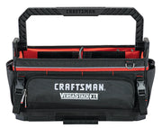 Front angle photo of Craftsman tool tote bag, black with red accents, SKU CMST21451, VersaStack XL model.