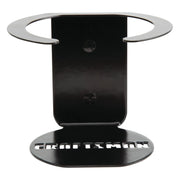 Front-facing photo of Craftsman metal cup holder, SKU CMST82694, with cutout logo on the base, black finish.