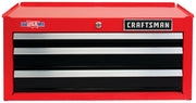 Front angle photo of Craftsman red tool chest with three drawers, SKU CMST98246RB.