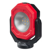 Photo of CRAFTSMAN LED work light CMST98254, red and black, angled view on white background.