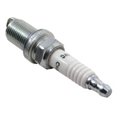 Generic spark plug white background beauty shot angled side view