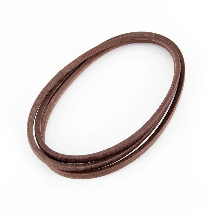 brown replacement drive belt loop on white background beauty shot top view