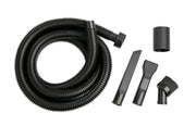 Photo of CRAFTSMAN vacuum accessory kit with hose and attachments, SKU CMXZVBE38662, front angle, on white background.