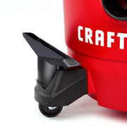 Photo of Craftsman CMXZVBE38676 wet/dry vacuum wheel and accessory holder, side angle on white background.