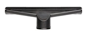 DeWalt wide vacuum nozzle black plastic accessory, white background beauty shot, front angle.