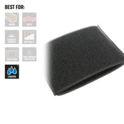 Craftsman black foam filter pad for liquids, SKU CMXZVBE38765, graphics, angled view on white background.