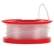 Photo of Craftsman nylon trimmer line spool with red base, side view, SKU CMZST065.